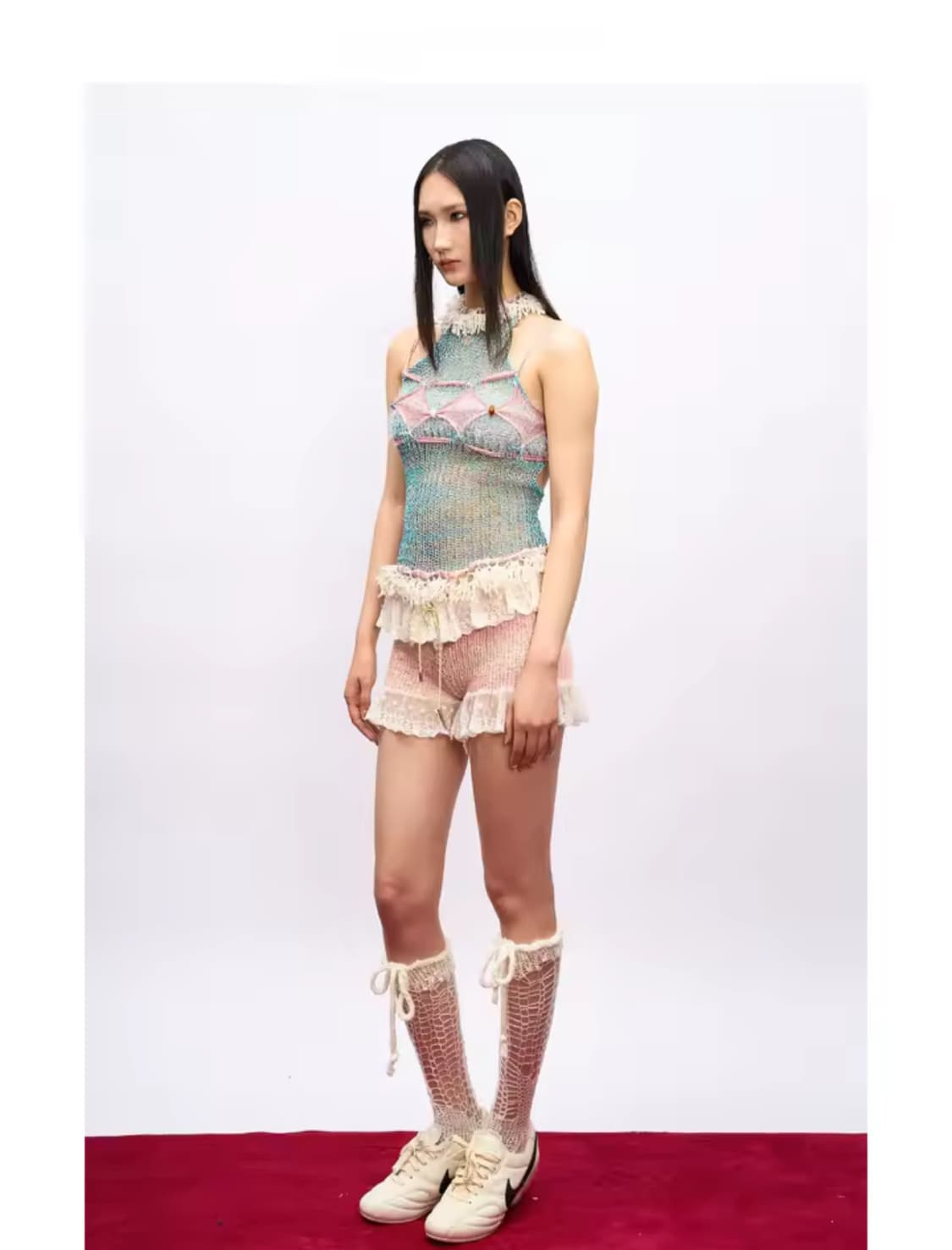 Juejueworks 니트 홀터넥 슬리브리스 상품이미지3