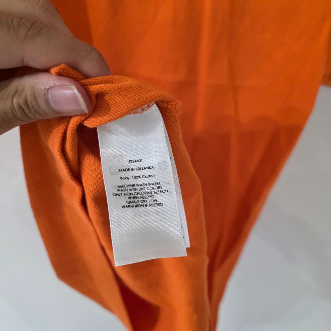 폴로 랄프로렌 오렌지 커스텀핏 반팔 카라티 M 상품이미지6