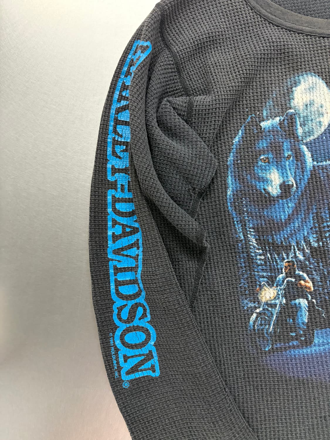 90’s Vintage Harley-Davidson Waffle Tee 상품이미지4