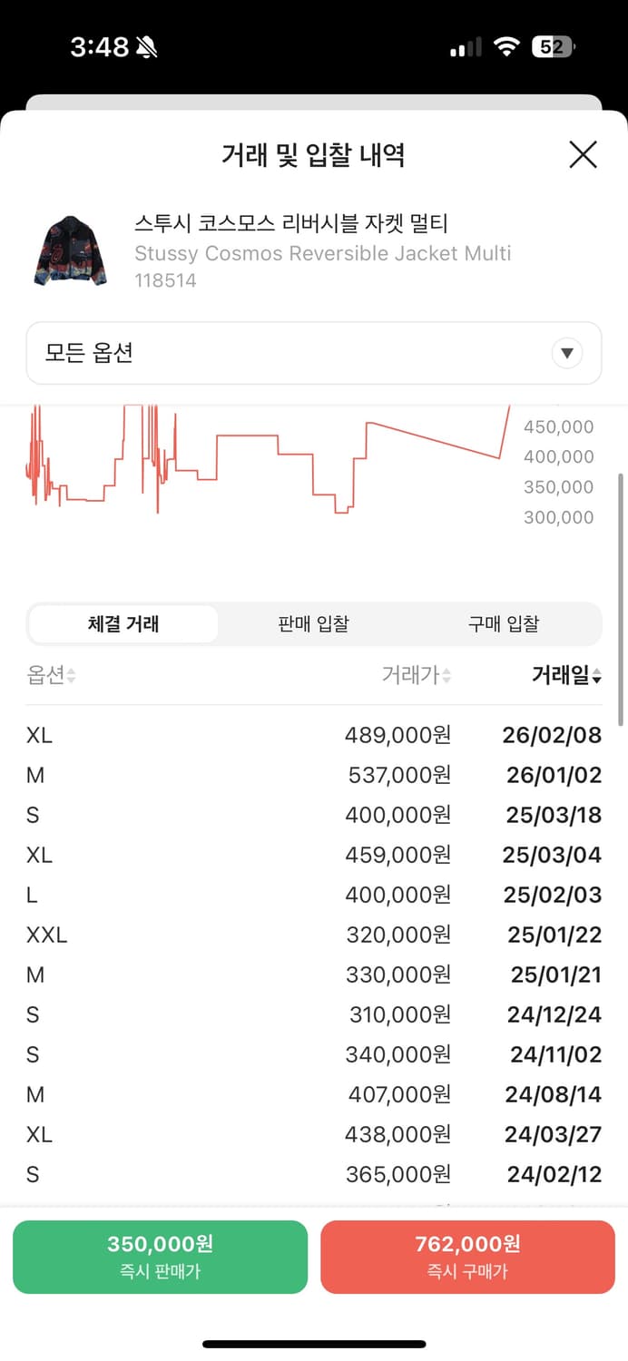 스투시 코스모스 리버시블 자켓  (XL) 상품이미지4