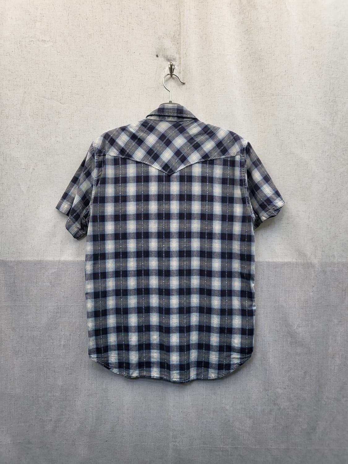 럭키브랜드 체크 웨스턴 반팔 셔츠 상품이미지2