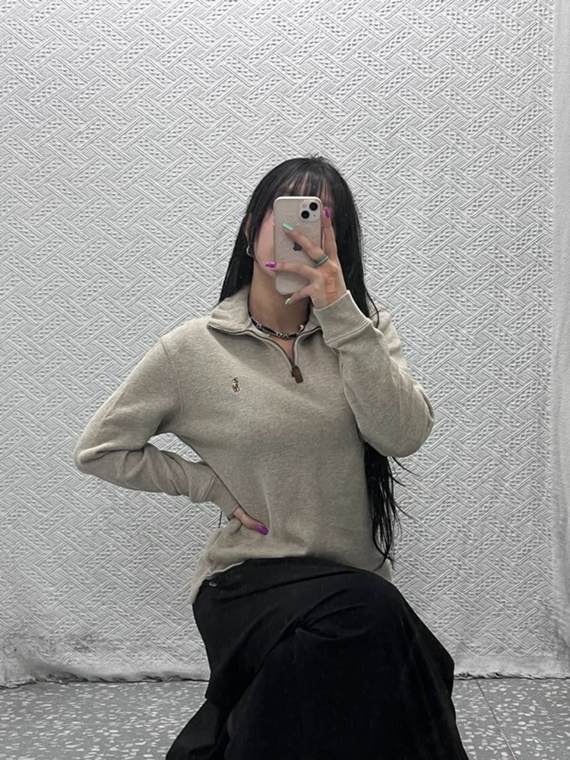 폴로 랄프로렌 컨트리 오트밀 반집업 니트 S C07281 상품이미지2