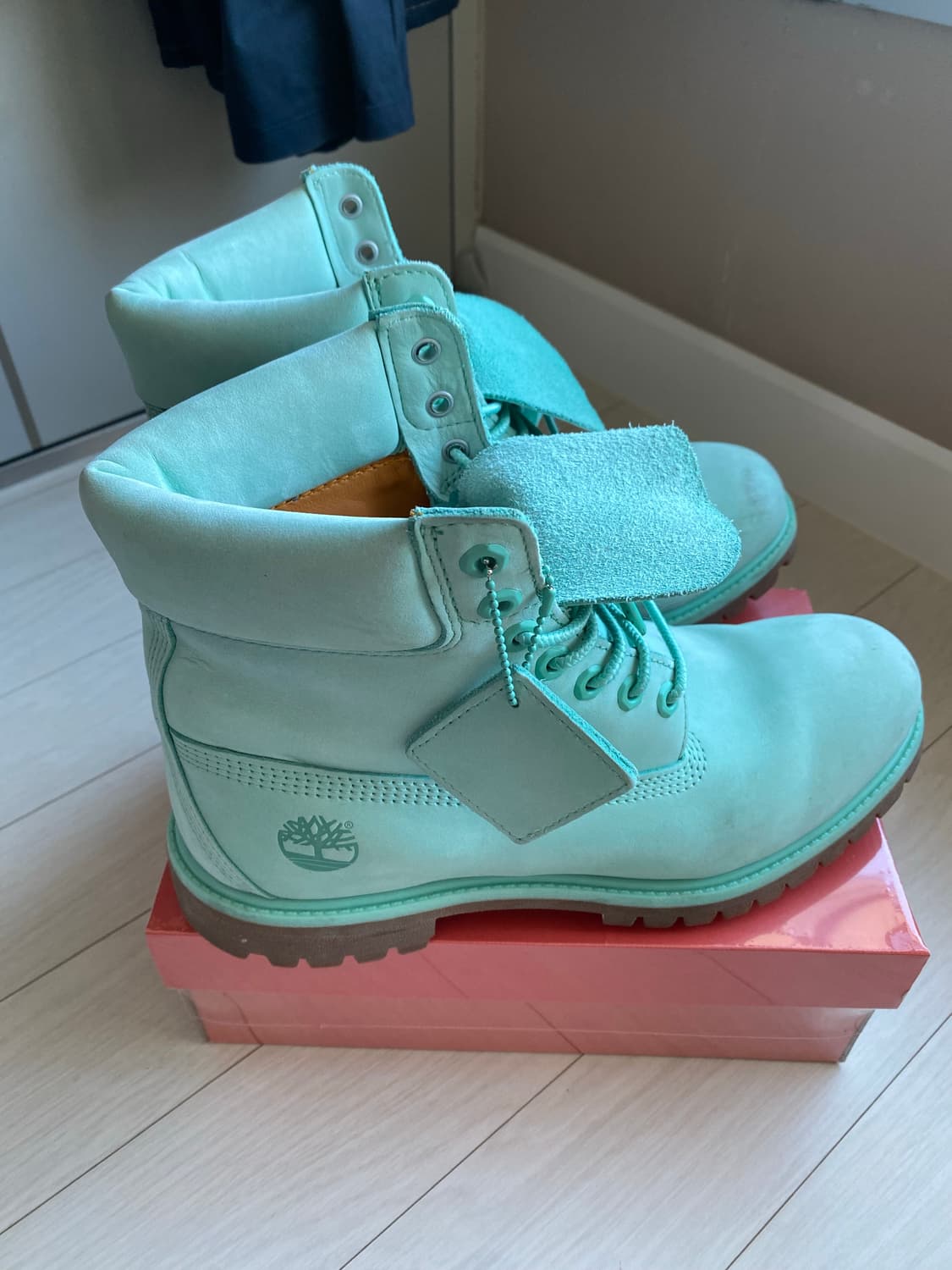 Timberland 팀버랜드 6인치 워커 부츠 50주년 민트 티파니색 상품이미지4