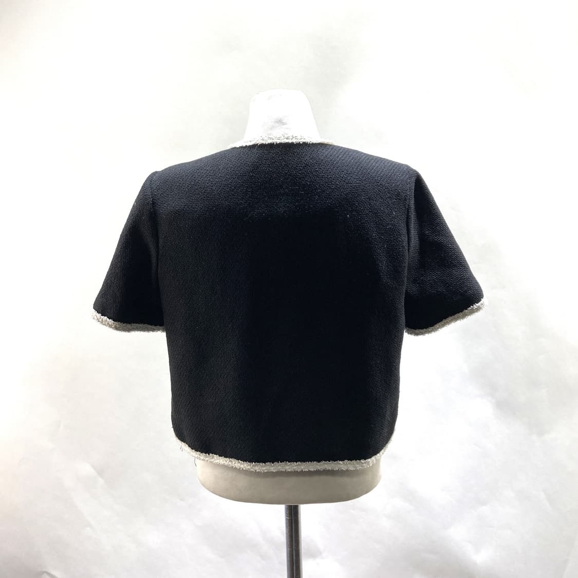 ando 여성크롭트위드반팔자켓 블랙 55 상품이미지3