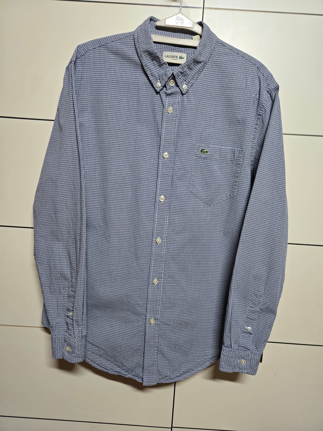 라코스테 남성 체크 셔츠 상품이미지1