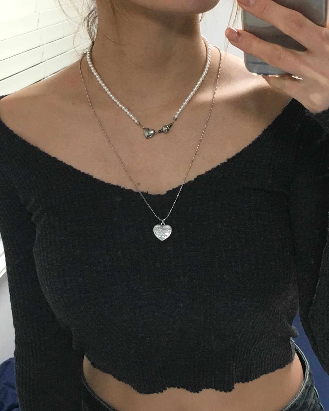 lettering heart necklace 상품이미지4