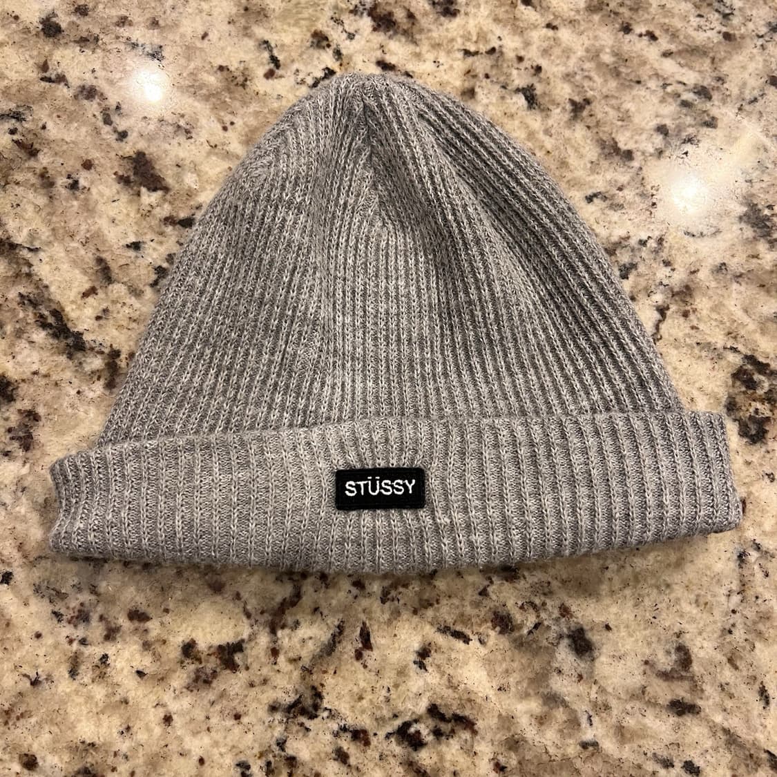 13FW 스투시 베이직 라벨 비니 그레이 상품이미지1