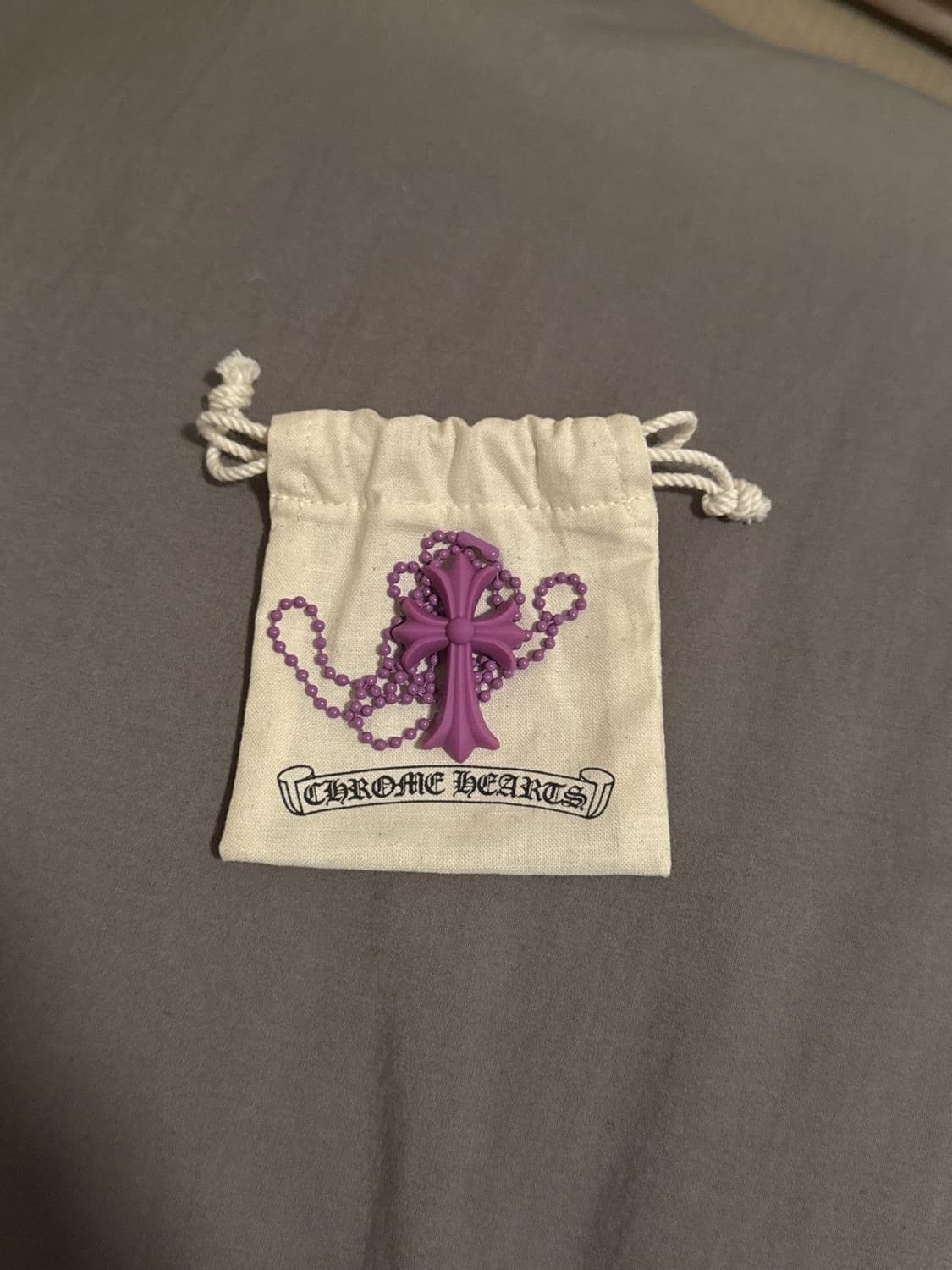 크롬하츠 20주년 아오야마 실리콘 목걸이 퍼플 상품이미지1