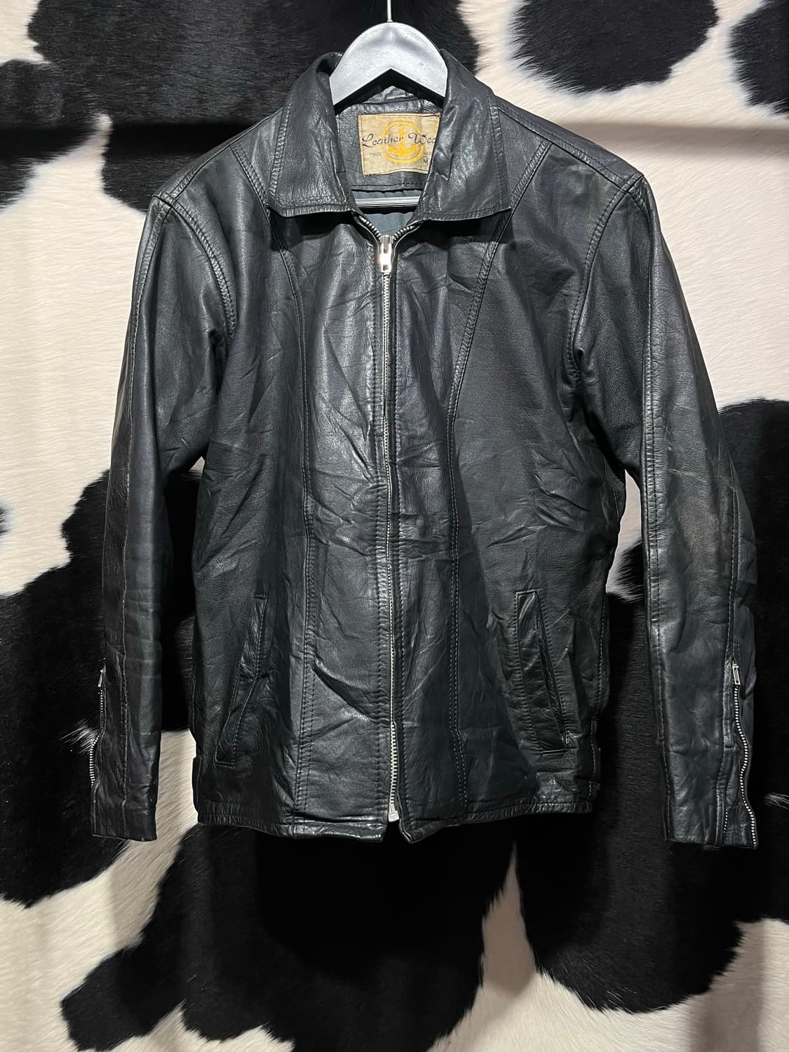 슬림핏 레더 자켓 상품이미지2