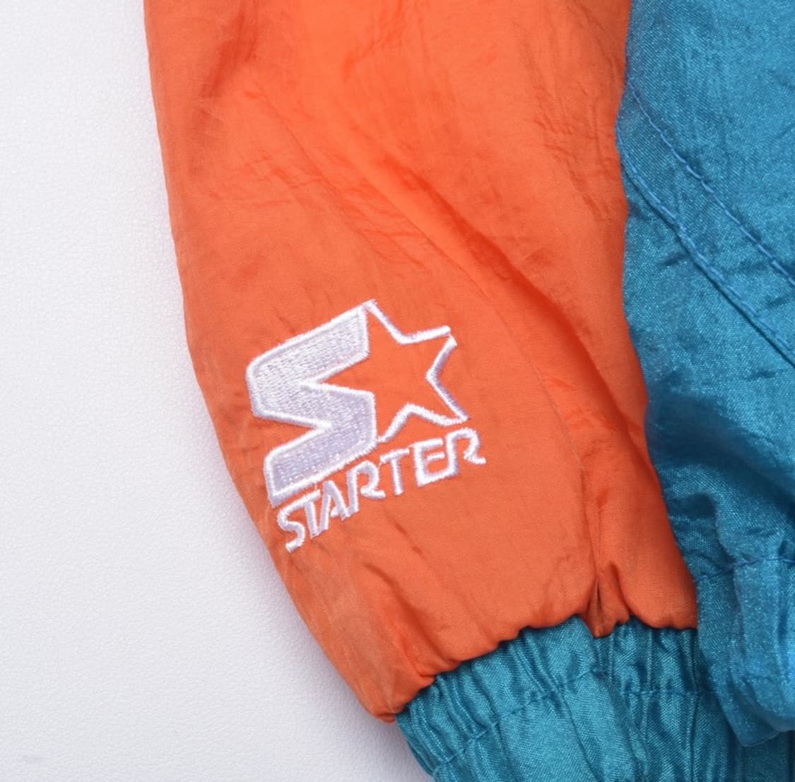 00s 스타터 올드스쿨 바람막이 마이애미 돌핀스 자켓 XL 상품이미지3