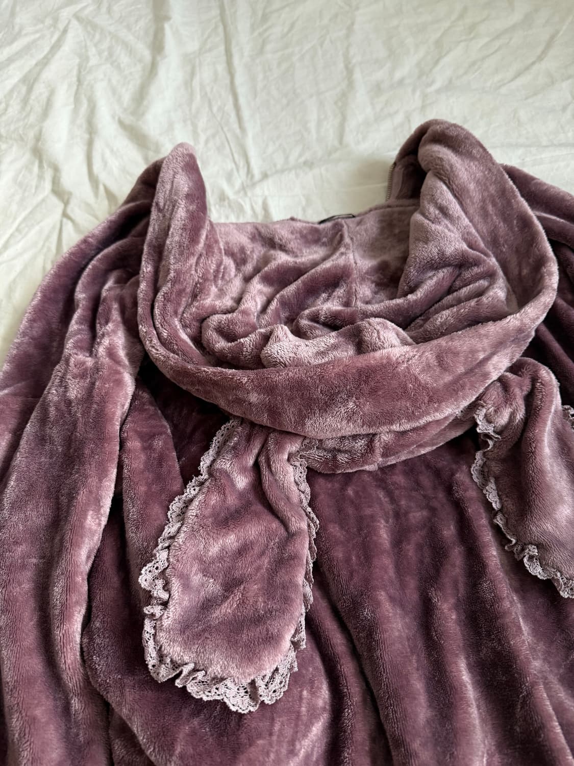 러블리 로리타 갸루 토끼 귀포인트 퍼 후드 상품이미지6