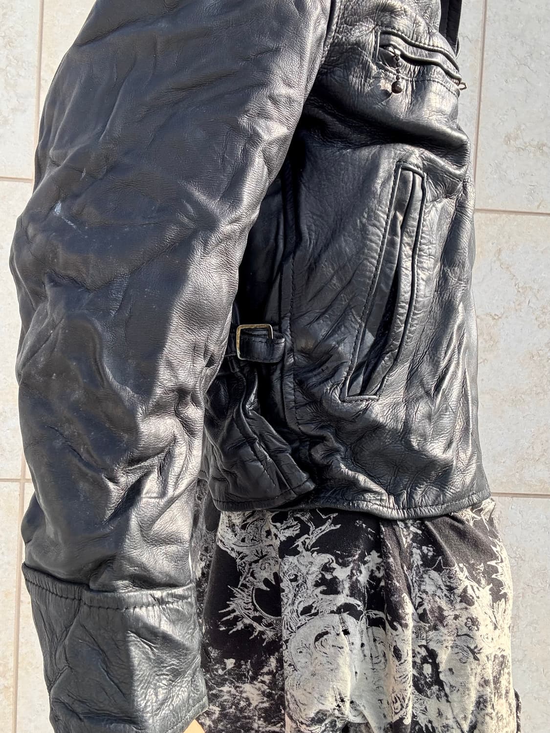 “America Vintage” Biker Crop Real Leathe 상품이미지4