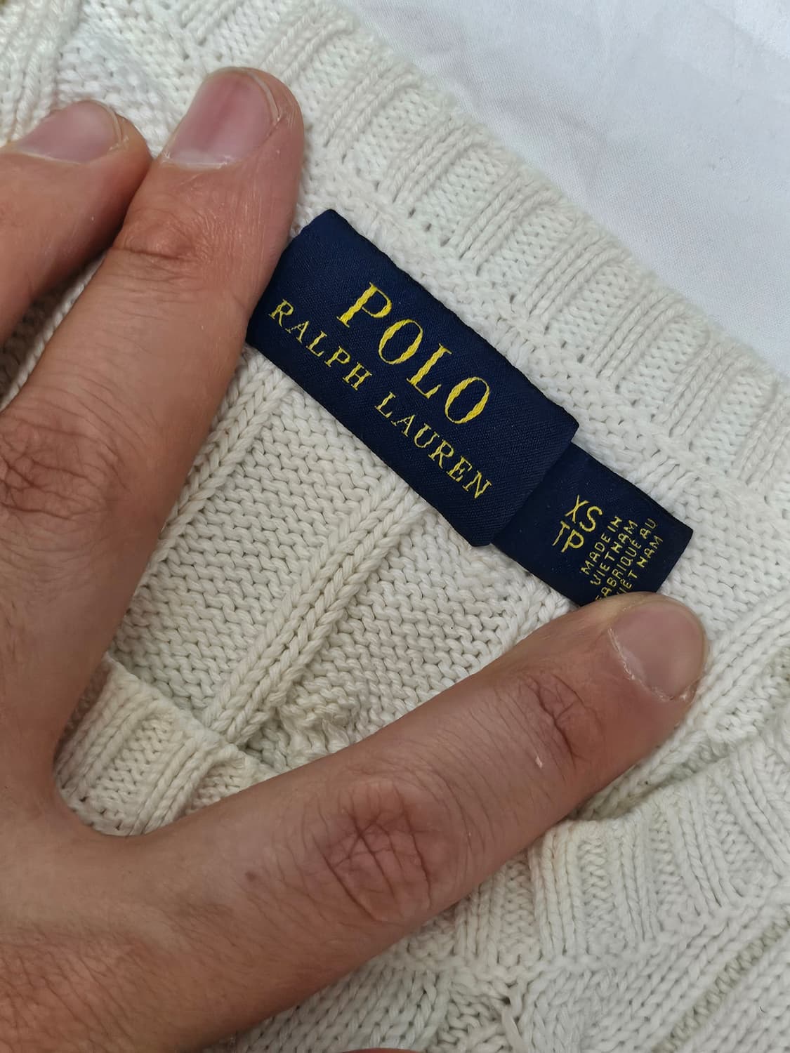 폴로랄프로렌 꽈배기 케이블 니트 스웨터 XS 상품이미지3