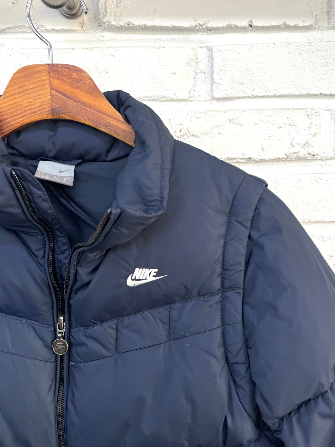 나이키 네이비 팔 탈부착 패딩 상품이미지4