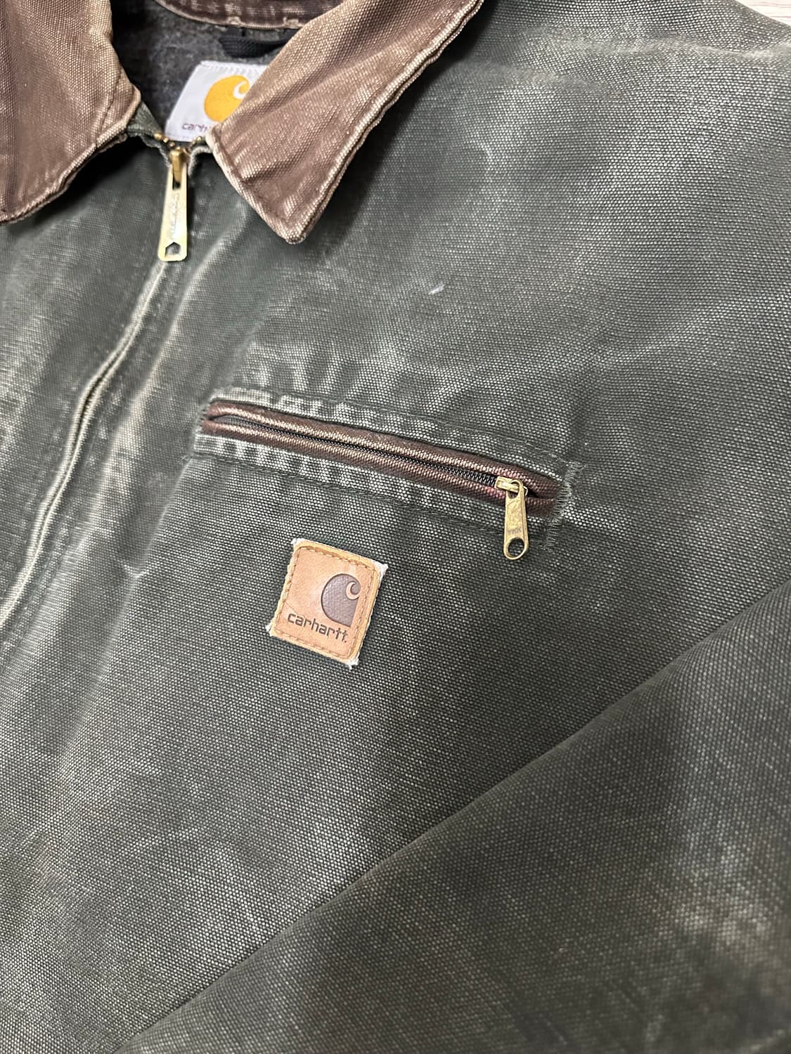 빈티지 칼하트 J97 모스그린 디트로이트 자켓 상품이미지3