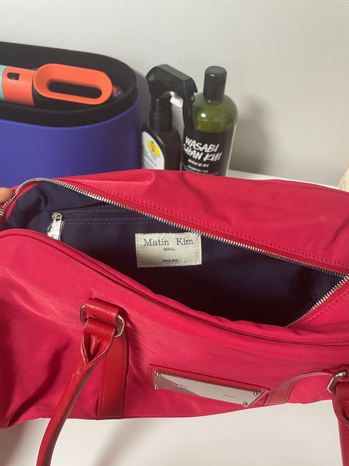 마뗑킴 레드 스포티 토트백 상품이미지4