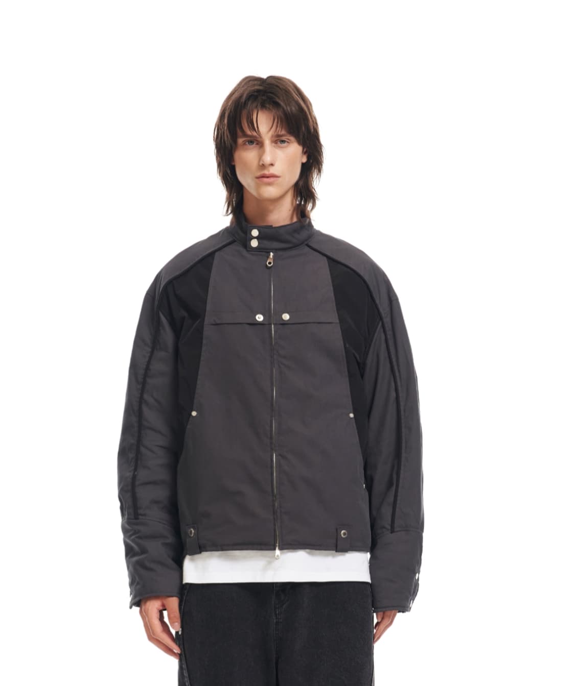 애드오프 파이프 패딩 바이커 자켓 M 상품이미지1