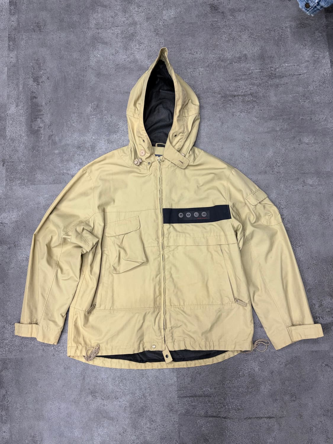 90s 폴로 스포츠 랄프로렌 베이지색 후드 자켓 상품이미지1