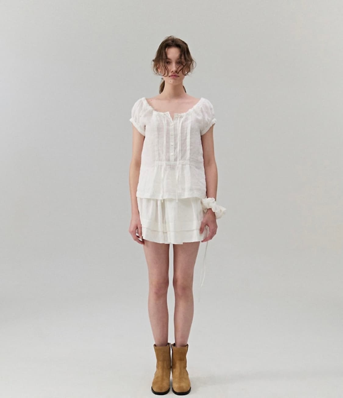 (set) 더바넷- pufleat linen blouse& besque 상품이미지2