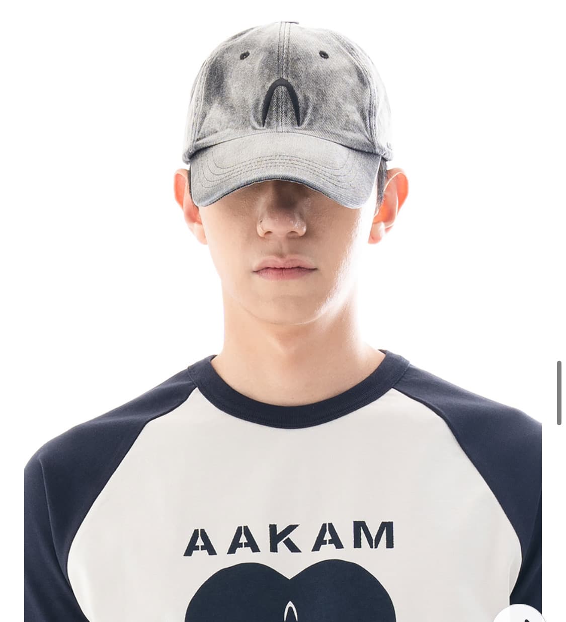 AKKAM WASHED DENIM BALL CAP BLACK 아캄 볼캡 상품이미지5