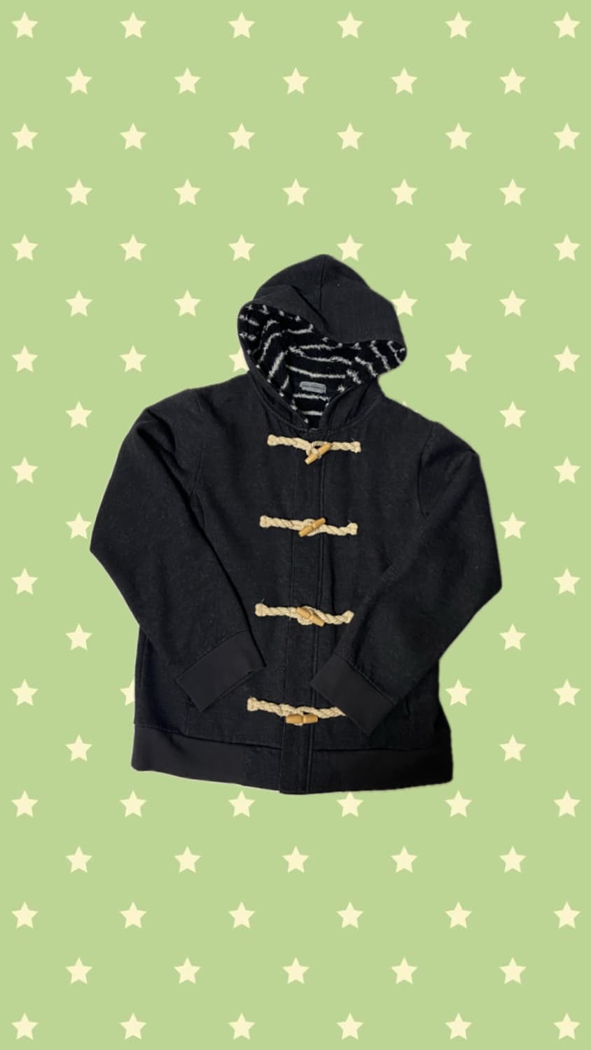 빈티지 모리걸 사와코 숏떡볶이 털 후드집업 상품이미지1