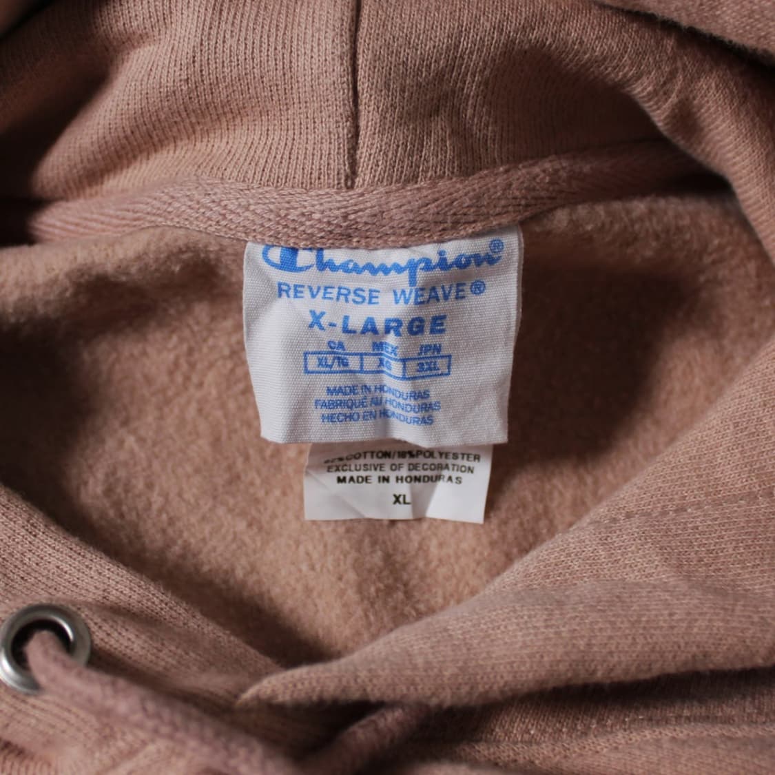 Champion 챔피온 다크핑크 기모 후드티 상품이미지4