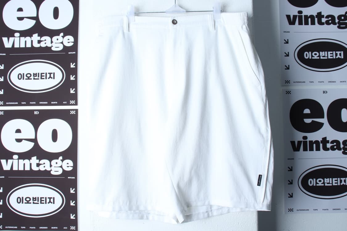 (XL-2XL) 먼싱웨어 반바지 팬츠 골프 밴딩 화이트-P1P10350 상품이미지2