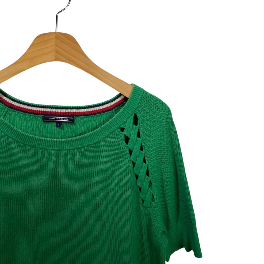 타미힐피거 그린 니트 반팔 상품이미지3