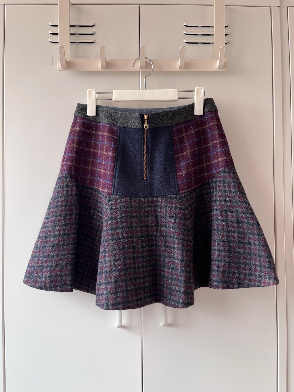 Kumikyoku x Moon 트위드 배색 플레어 스커트 상품이미지7