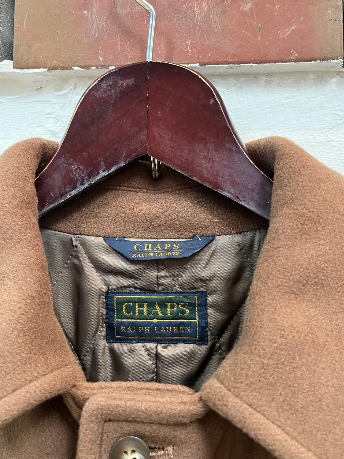 Chaps Ralph Lauren 브라운 클래식 울 하프 코트 M 상품이미지2