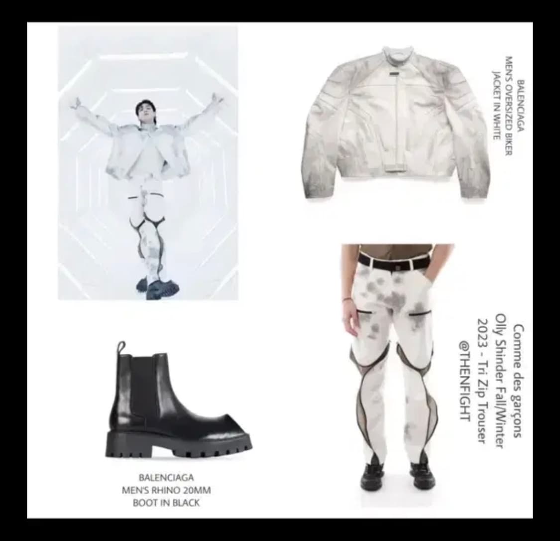 [1]발렌시아가 화이트 레더 바이커 자켓 상품이미지10