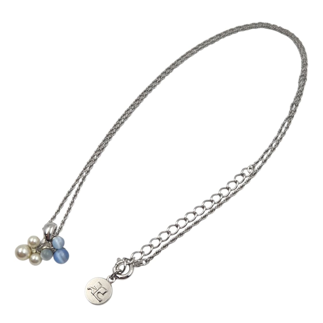 90s 꾸레쥬 캣츠아이&진주 체리 목걸이 상품이미지2