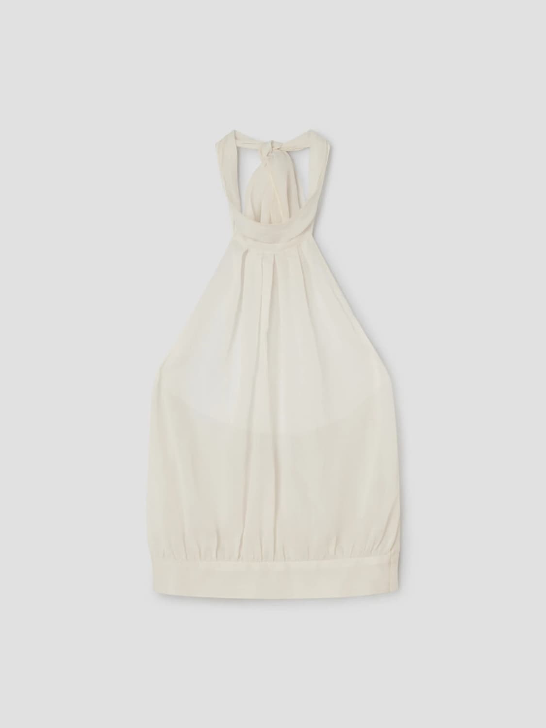 [S,M]기마구아스 Boa 시어 홀터넥 슬리브리스 탑/화이트 상품이미지7