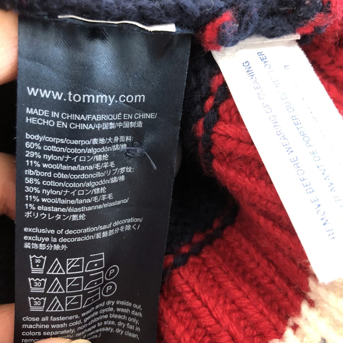 타미힐피거 숄카라 니트가디건 L 상품이미지6