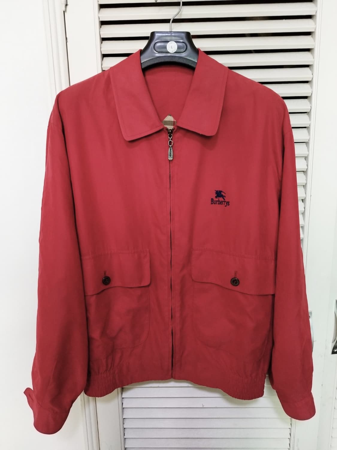 105 버버리 90s 빈티지 블루종 자켓 레드 상품이미지1