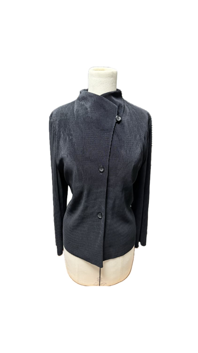 비대칭 차이나 카라 블라우스 상품이미지1