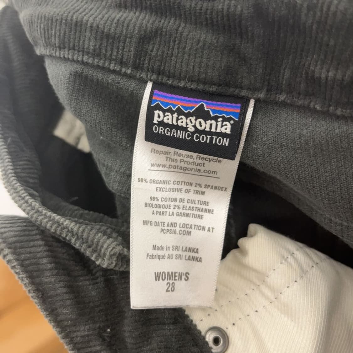 파타고니아 빈티지 레트로 코듀로이 슬림팬츠 28인치 C07197 상품이미지5