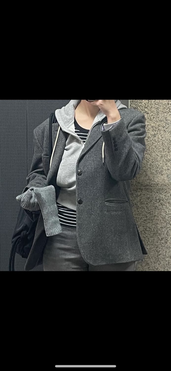 빈티지 헤링본 초겨울 자켓 상품이미지1