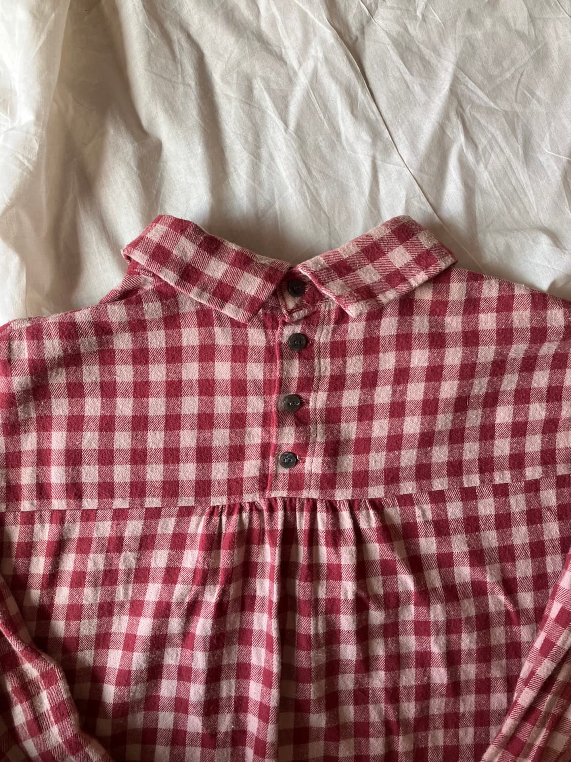 SM2 사만다모스2 깅엄체크 레드 원피스 셔츠 상품이미지3