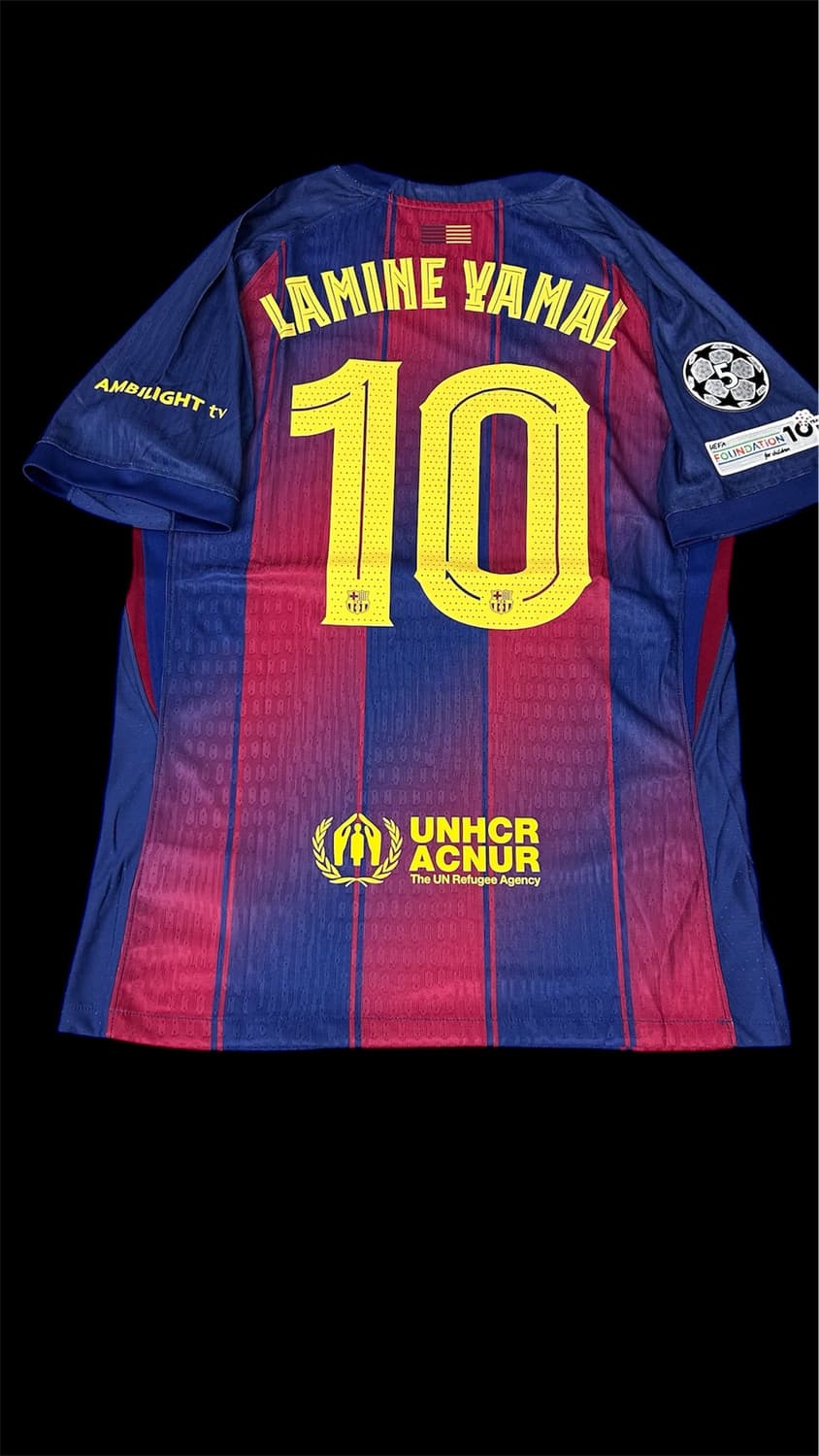 25-26 바르셀로나 홈 어센틱 야말 챔스버전 유니폼  상품이미지2