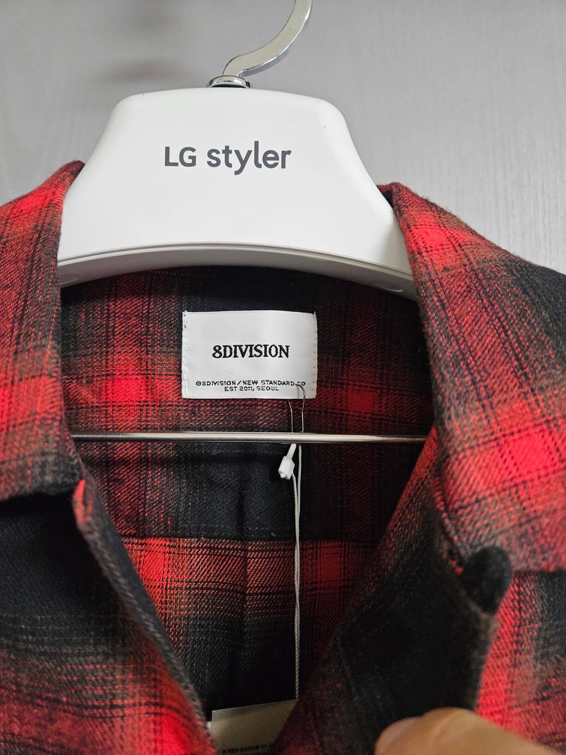 8DIVISION 오픈 카라 체크 셔츠 M 상품이미지2