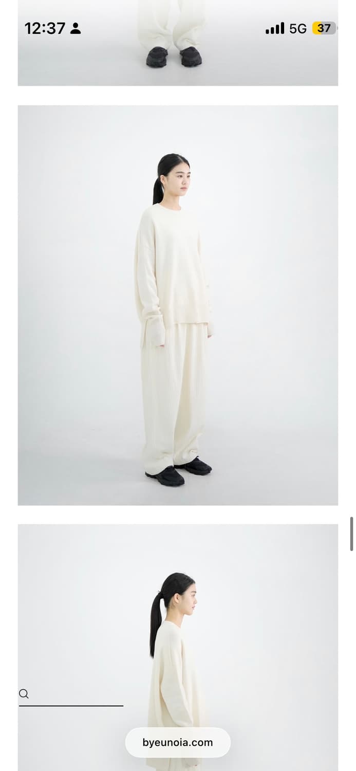 유노이아 코듀로이 팬츠 아이보리 상품이미지1