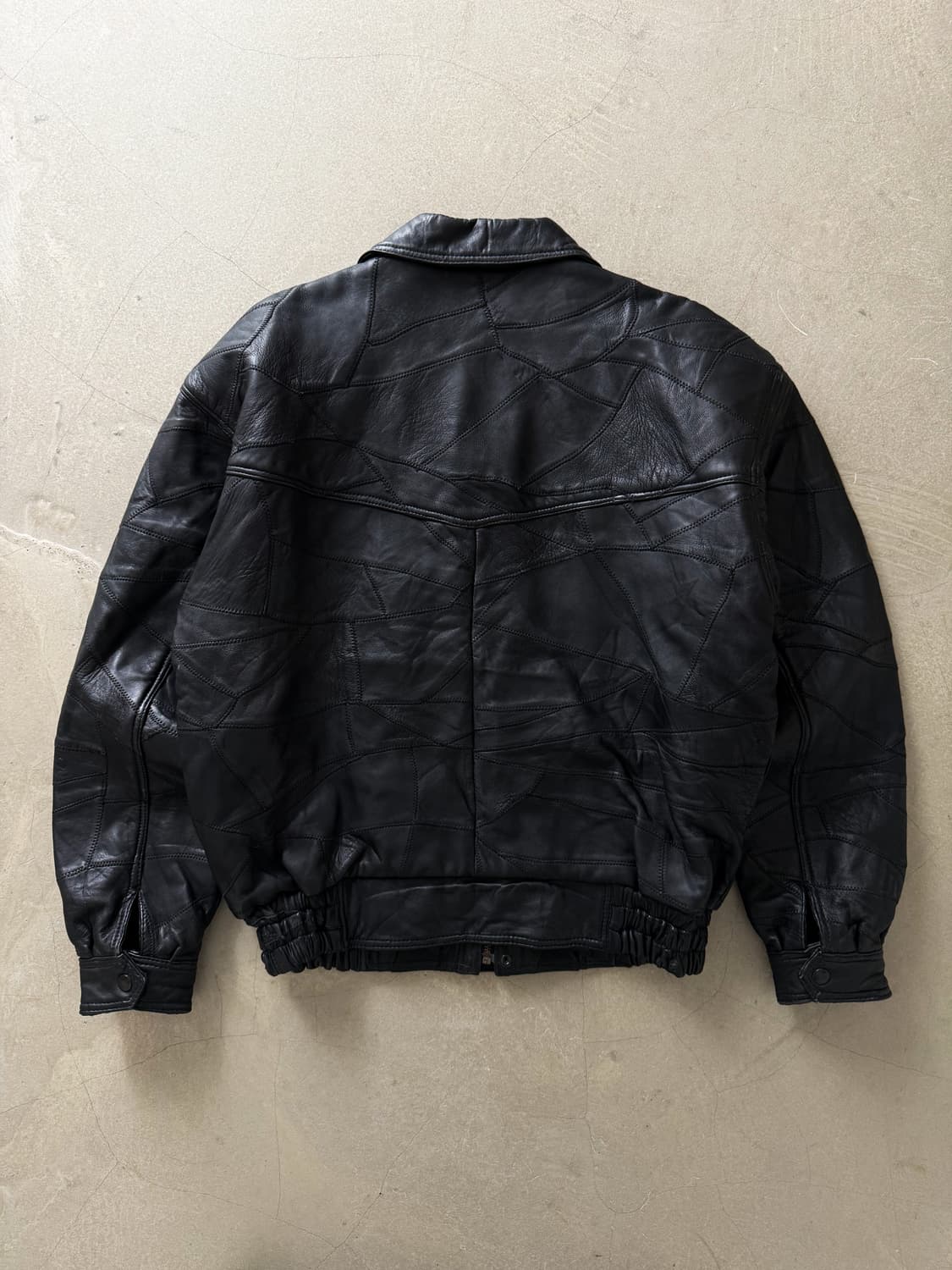 Vintage Sheepskin Leather Bomber Jacket 상품이미지5