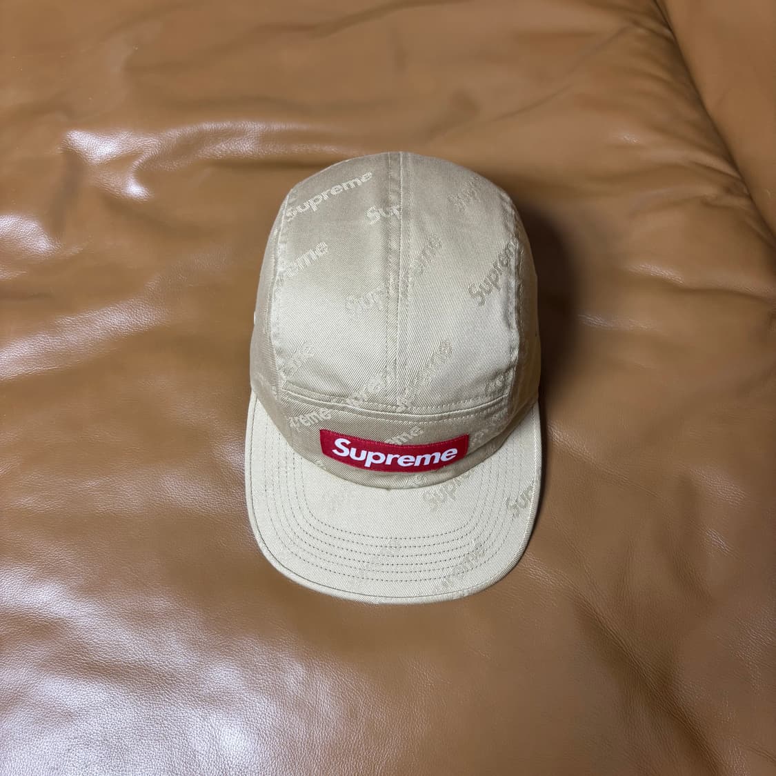 Supreme 슈프림 캠프캡 모자 (Washed Tan Beige) 상품이미지5