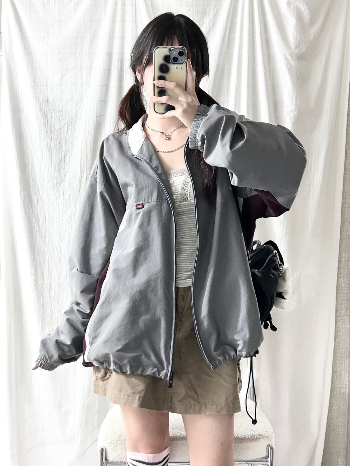 나이키 스우시 올드스쿨 배색 바람막이 상품이미지1