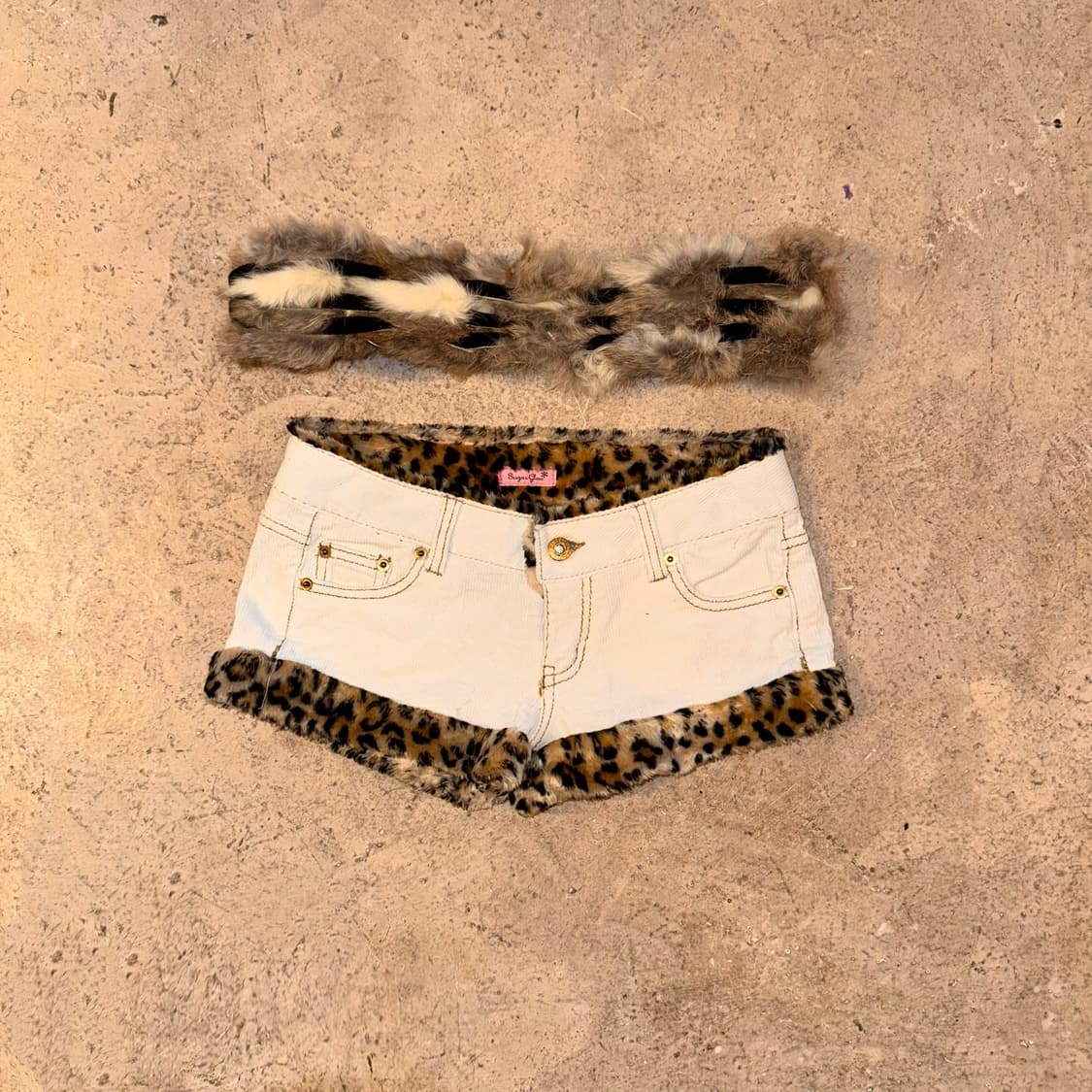 MA*RS SUGARGLOSS 레오파드 퍼 숏츠 상품이미지2