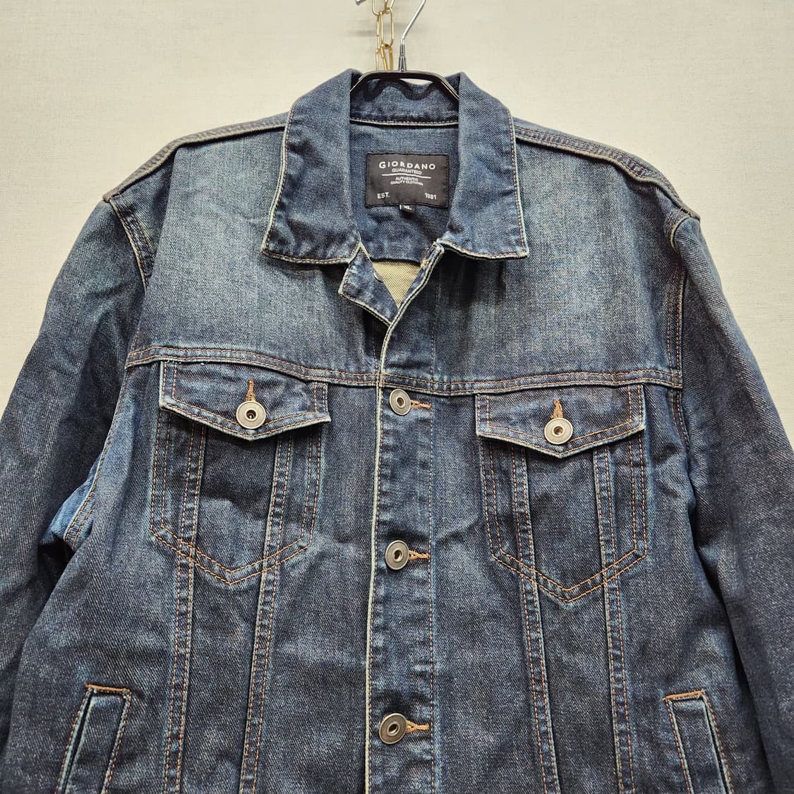 지오다노 데님 워싱 청자켓 XL(L) 상품이미지2