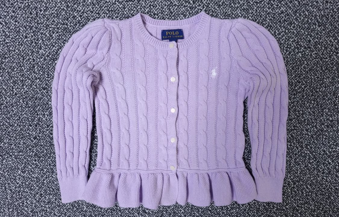[무료배송][120]폴로 키즈 케이블 니트 가디건 상품이미지1