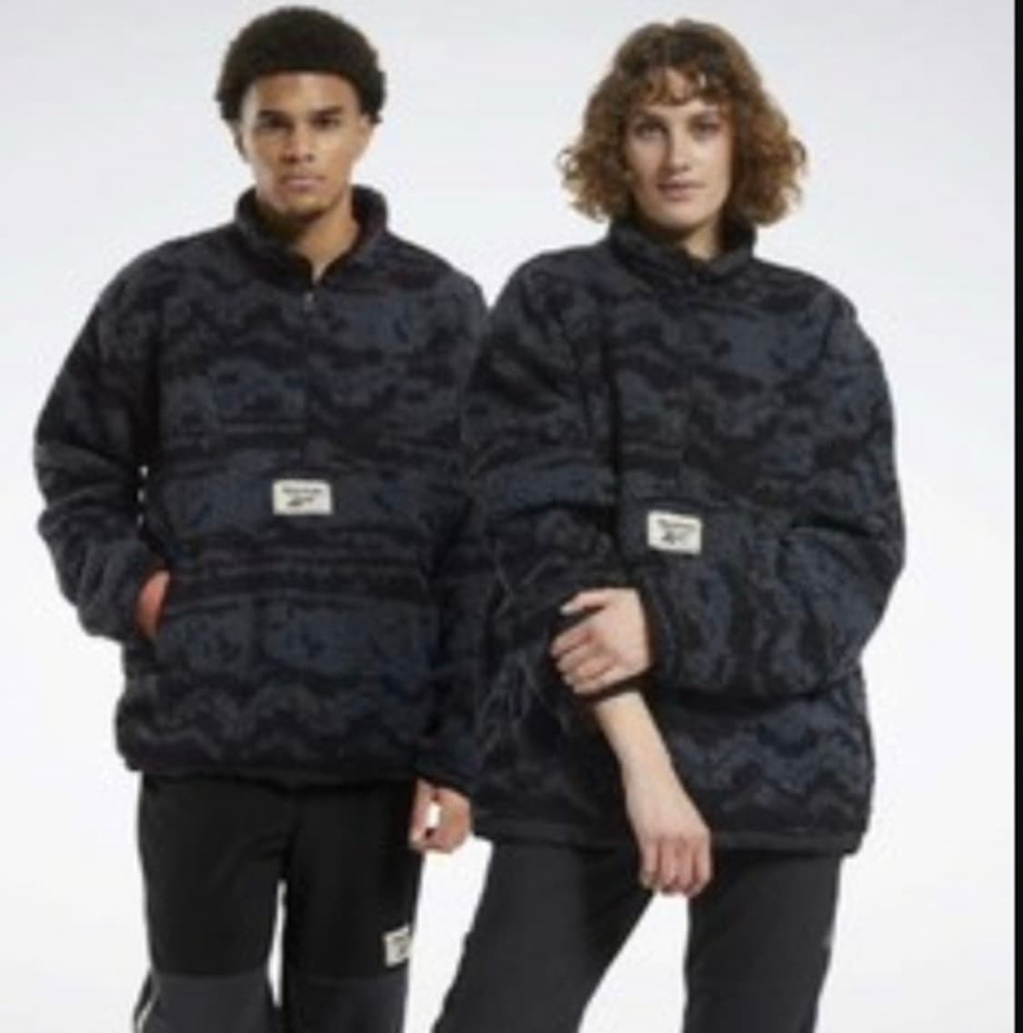 리복 뽀글이 리버서블 하프집업 M(남녀공용) 상품이미지8