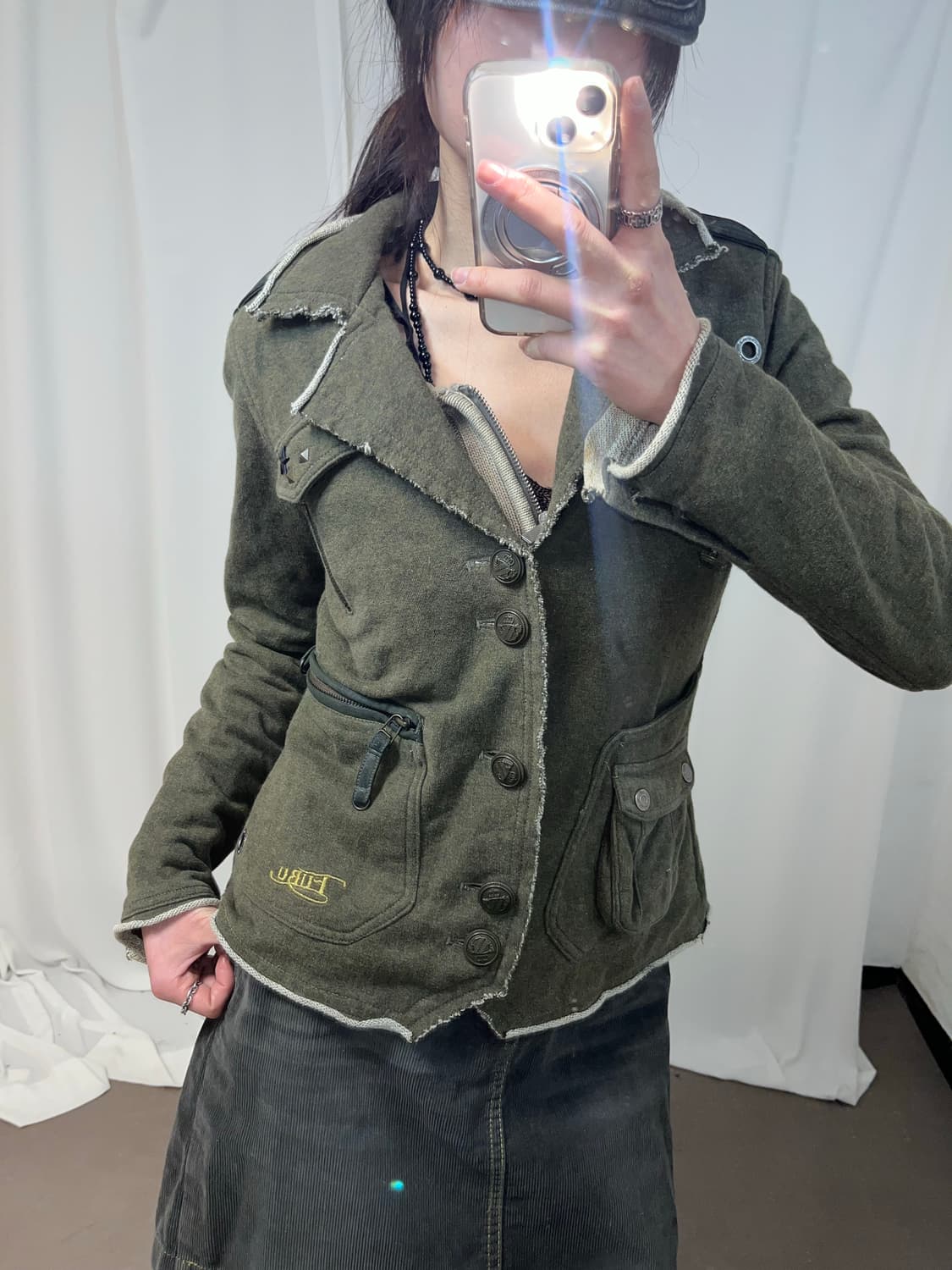 Fubu 카키 그런지 자켓 상품이미지4